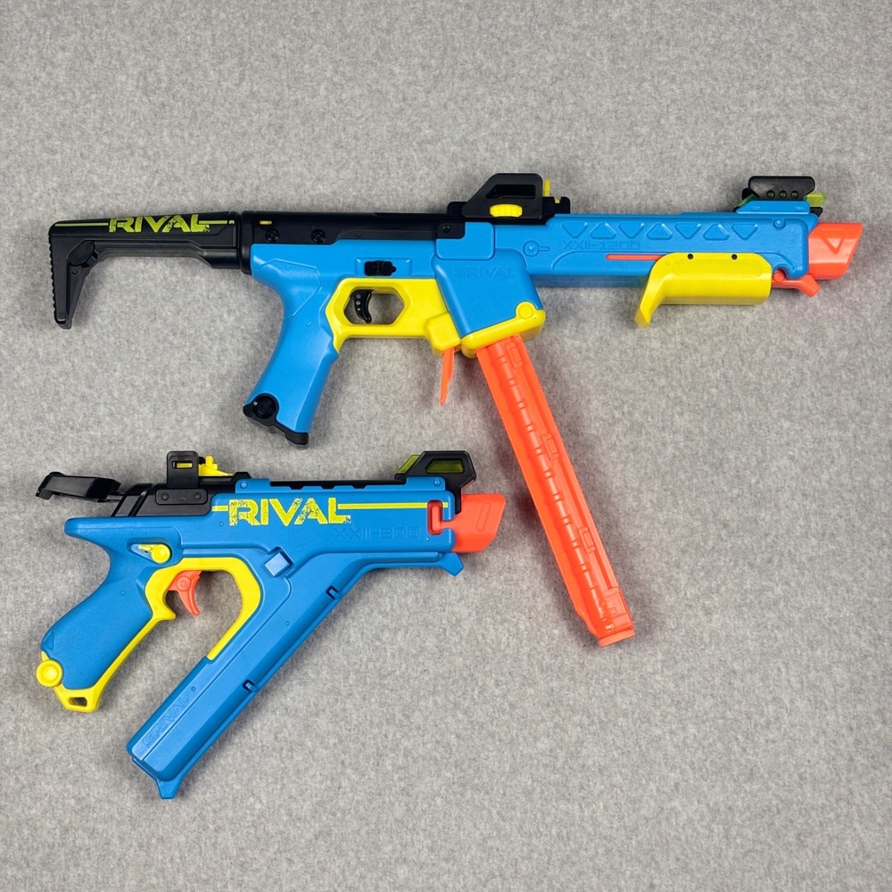 Nerf Rival Accu-Series Blaster Lot Pathfinder XXII-1200 and Vision XXII-800 Blue
